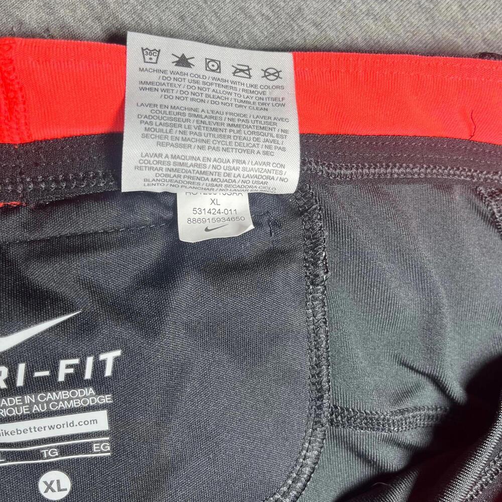 Nike Leggings woman’s XL Black and Red Activewear Sweatpants - Picture 5 of 7